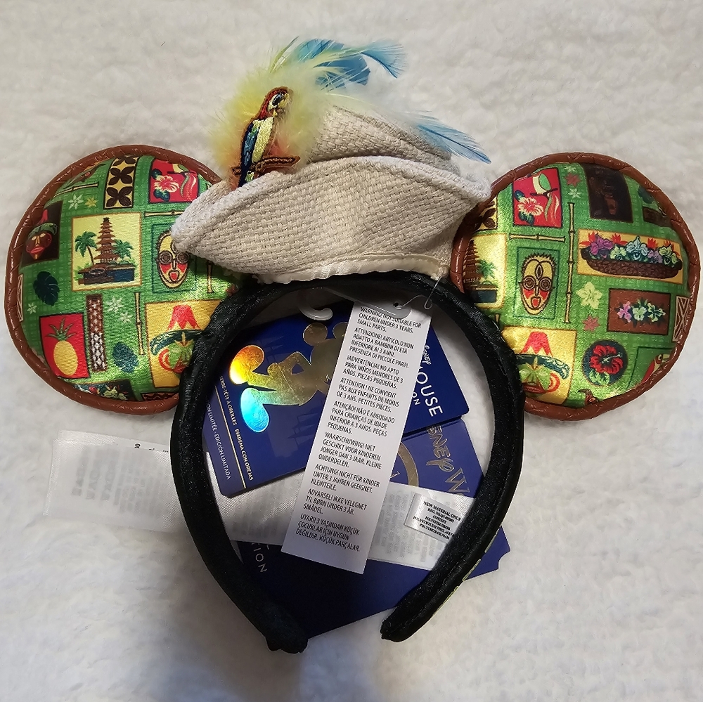 Disney Mickey Mouse Enchanted Tiki Room 50th Anniversary Ears